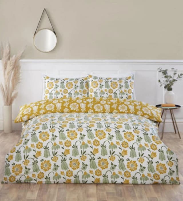 Rapport Victorian Bloom Green Duvet Cover Set Single Bedding Set