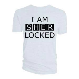 Sherlock - I am Sherlocked Mens Large T-Shirt - White