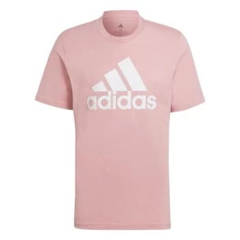 adidas Essentials Big Logo T-Shirt Mens - Wonder Mauve / White