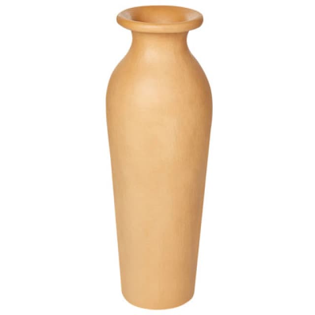 Beliani Decorative Vase Muar Ceramic 60 Cm Orange