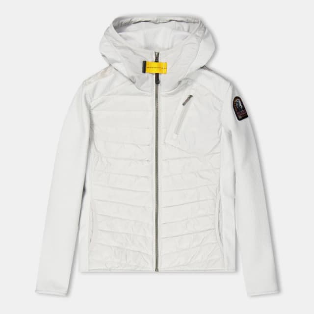 Parajumpers Kids Nolan Hooded Synthetic Long Sleeve Short Puffer Jacket Ghiaccio 0324 male 10Y