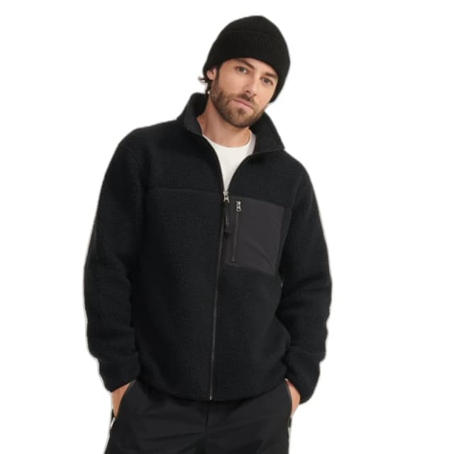 Aigle Sherpa fleece with zipper Aigle Noir Male XL