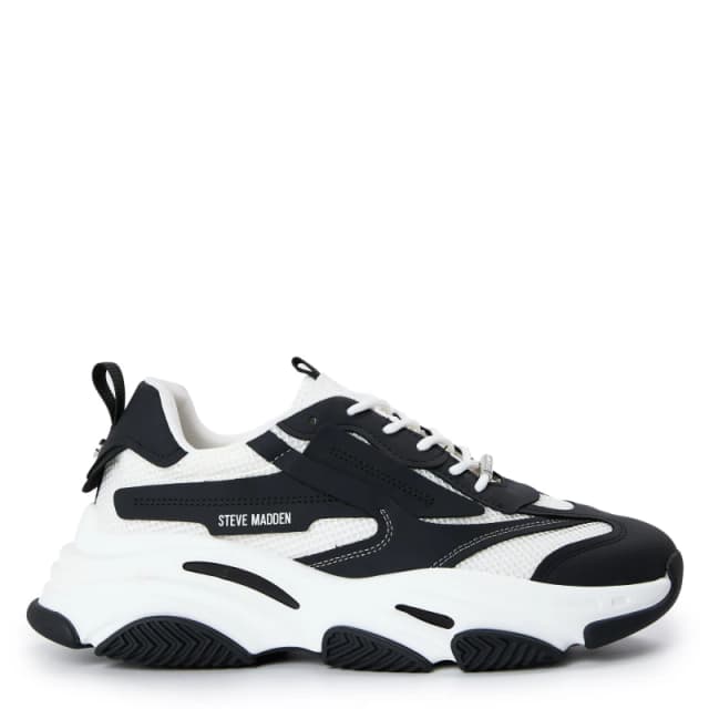 Steve Madden Mens Runners Blk/Wht male 8 (42)