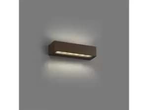 Doro-13 Integrated LED Up Down Lighter Outdoor Wall Light Brown, 3000K, IP65