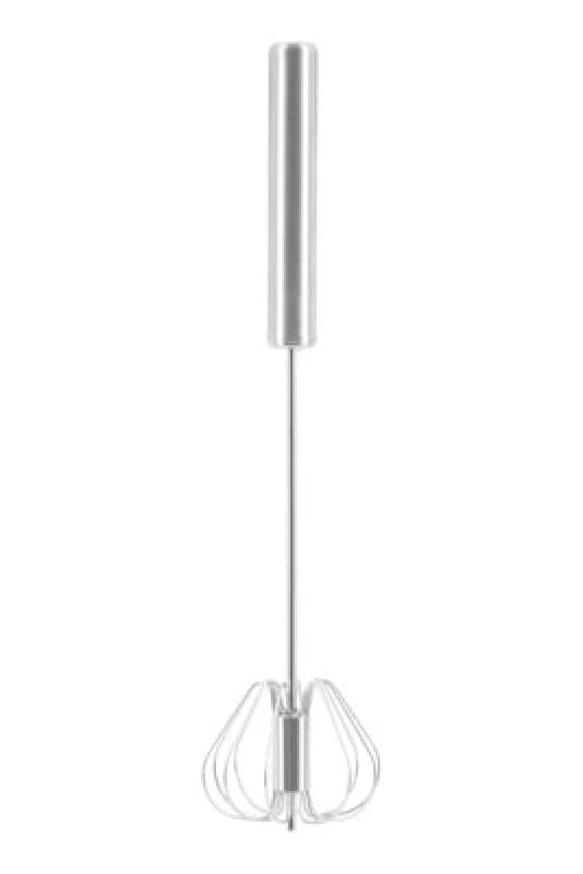 Premier Housewares Zamin Press And Spin Small 26cm Whisk Silver