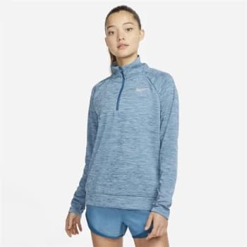 Nike Pacer Womens Long-Sleeve 1/2-Zip Running Top - Blue