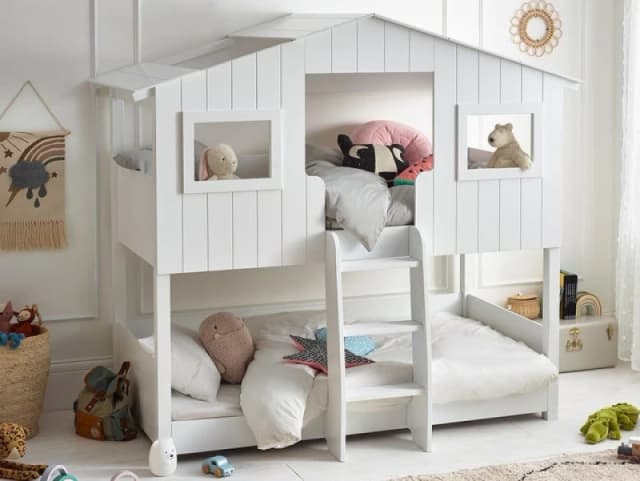 Julian Bowen Willow 3ft Single White Wooden Bunk Bed Frame