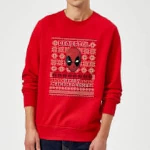 Marvel Deadpool Christmas Sweatshirt - Red - L