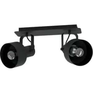 Eglo Bimeda White Metal 3 Light (inclusive) Ceiling Fitting - black