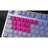 Tai-Hao TPR Rubber Backlit Double Shot 18 Keys Neon Pink
