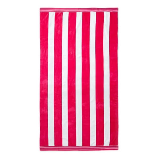 Allure Bath Fashions Jumbo Cabana Stripe Beach Towel - Pink