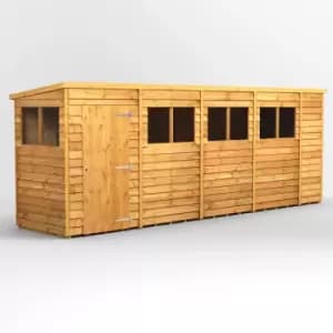 18x4 Power Overlap Pent Garden Shed