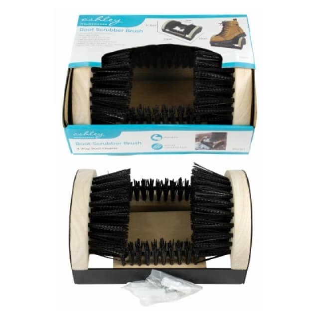 Ashley Wooden Boot Scraper Brush - 23cm Natural