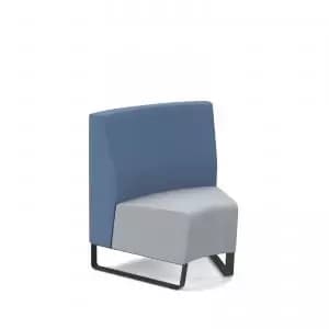 Encore modular single seater low back sofa with no arms and Black sled