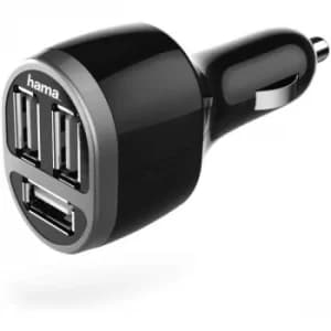 Hama Car Charger, 3x USB, 5.2 A, black