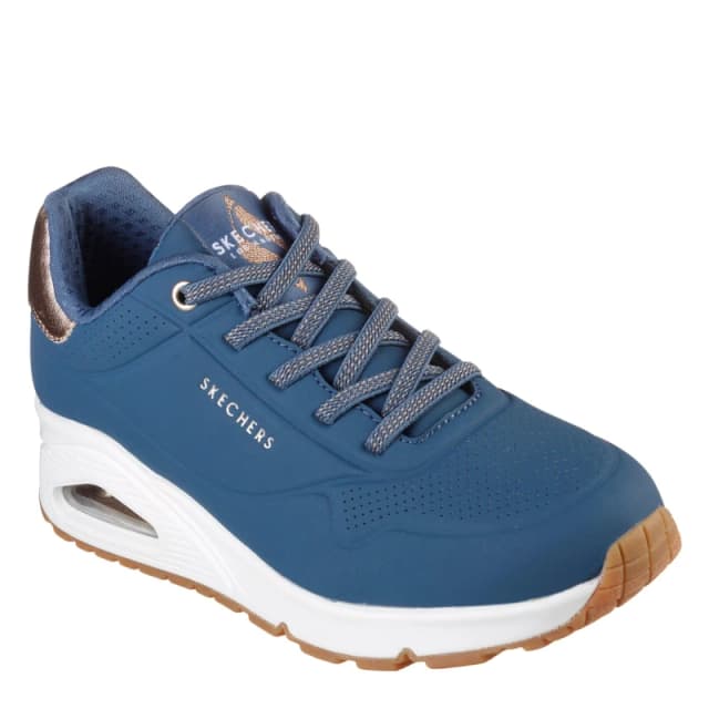Skechers UNO Stand On Air Trainers Womens Navy/Wht/Pink female 4 (37)