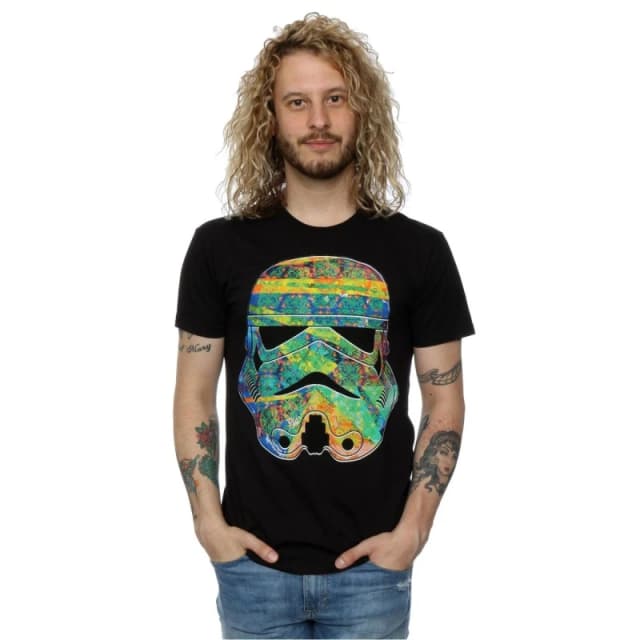 Star Wars Star Wars Men Stormtrooper Command Multi Pattern T-Shirt in Black Size: Small Black S Male 5057068042744