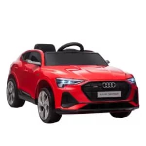 HOMCOM Audi E-tron Licensed 12V Kids Electric Ride On Car with Parental Remote Music Lights MP3 Suspension Wheels for 3-5 Years Red