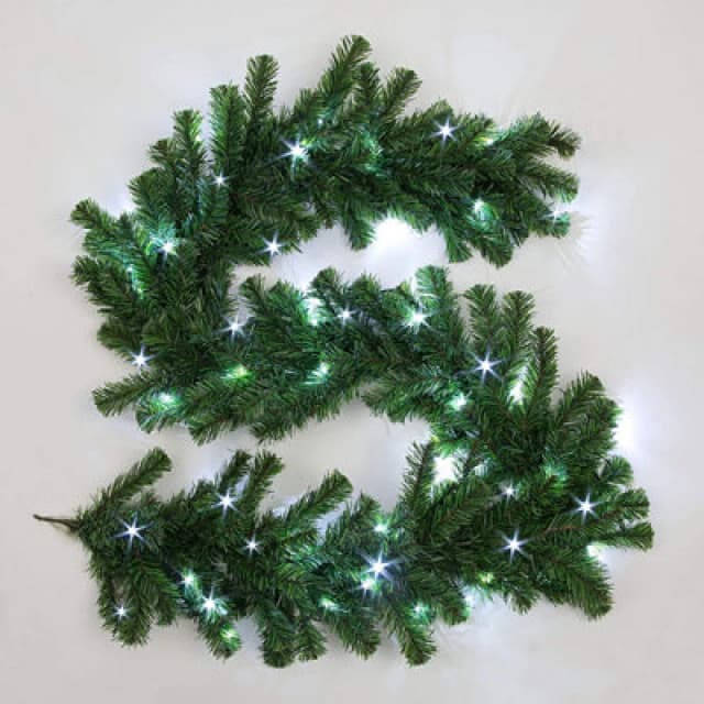 Shatchi 2m/200cm Green Christmas Garland Alaskan Pine for Fireplaces Home Wall Door Stair Artificial Xmas Tree Garden Yard Decorations Green