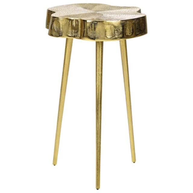 Beliani Side Table Taupo Metal Gold
