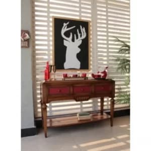 Black Deer XL Brown Black Decorative Wooden Wall Accessory