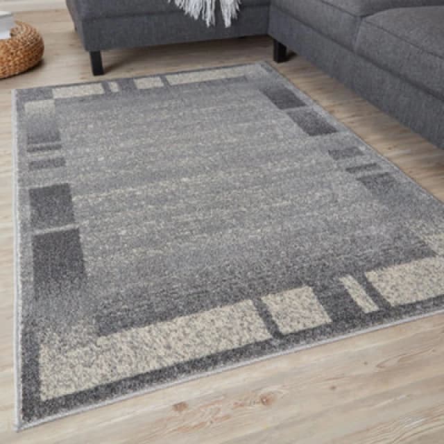 The Rugs Ephesus Collection Modern Rugs Grey Cream 7438Gc