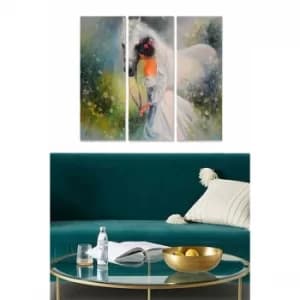 MDF660002089 Multicolor Decorative MDF Painting (3 Pieces)