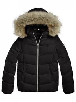 Tommy Hilfiger Girls Essential Down Jacket - Black