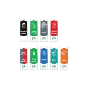 Slim Jim Recycling Station Label Kit 10 X 1 Stickers of Each German