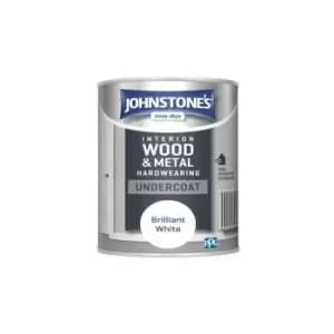 Johnstone's Interior Hardwearing Undercoat Brilliant White 750ml - Brilliant White