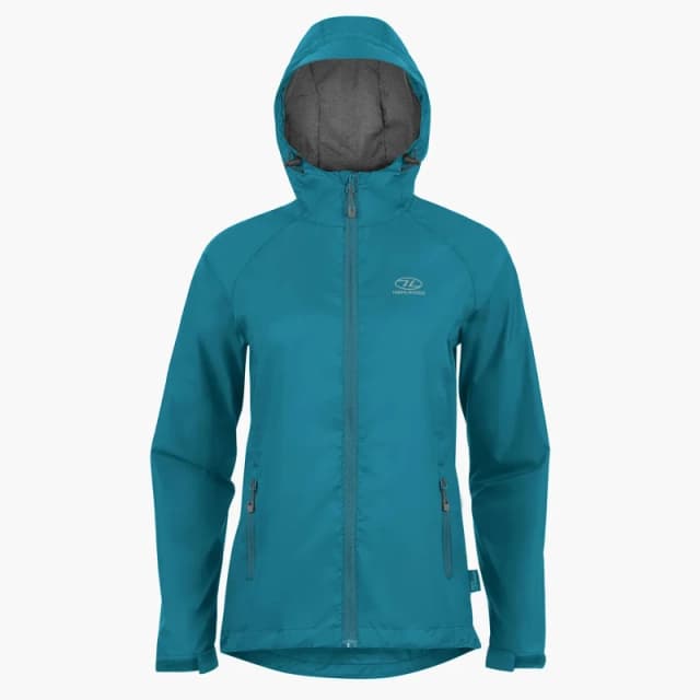 Highlander Women's Stow & Go Pack Away Waterproof Jacket Petrol JAC077L-PL-L