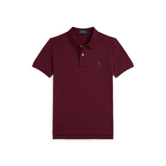 Polo Ralph Lauren Kids Embroidered Short Sleeve Shirt Classic Wine male 8Y/S