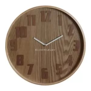 40cm Brown Grain Wooden Wall Clock