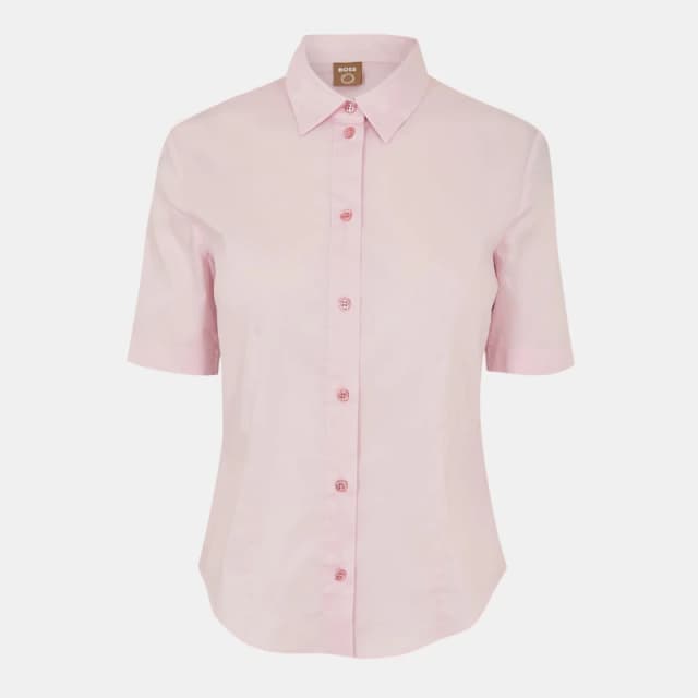 Boss Womens Bashinea Long Sleeve Long Blouse Pastel Pink female 4 (XXS)