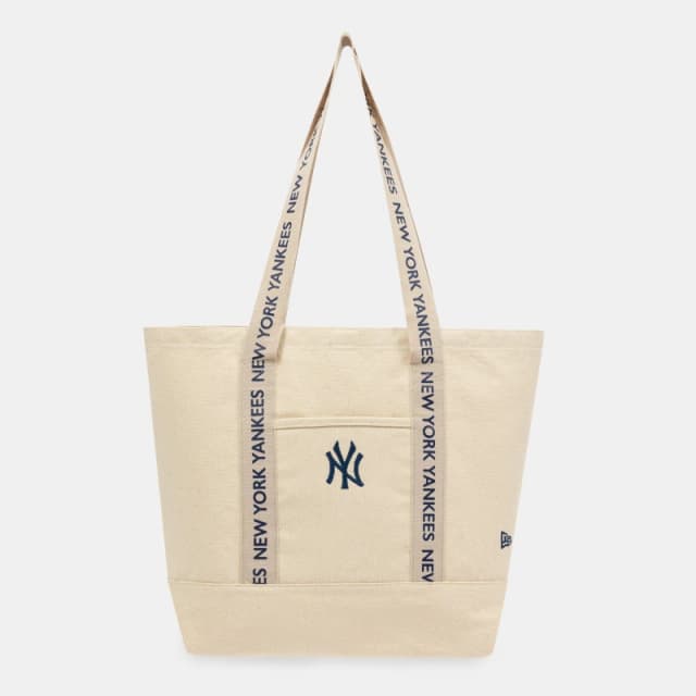 New Era Womens Canvas Strap Tote Bags NY Cream/Navy female One Size