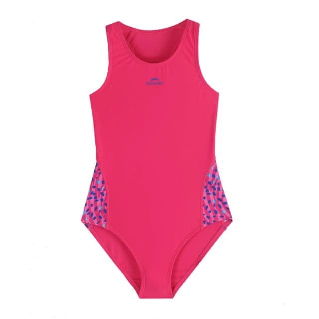 Slazenger Splice Racerback Swimsuit Junior - Purple Purple M