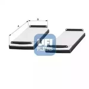 UFI 53.005.00 Interior Air Cabin/ Pollen Filter Set Of 2