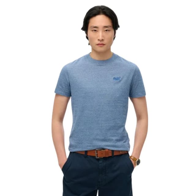 Superdry Essential Logo EMB T-Shirt Eclipse Navy/Grey Marl Feeder M