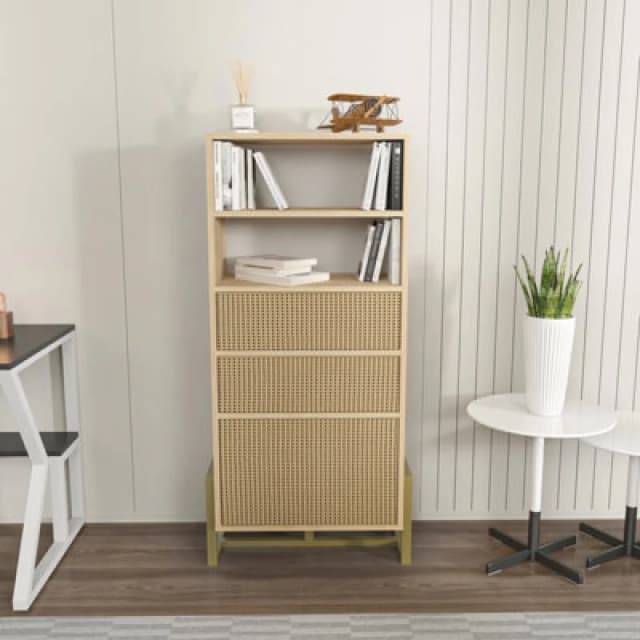 Decorotika - Utopia Bookcase Bookshelf Shelving Unit With 3 Cabinets And 2 Shelves