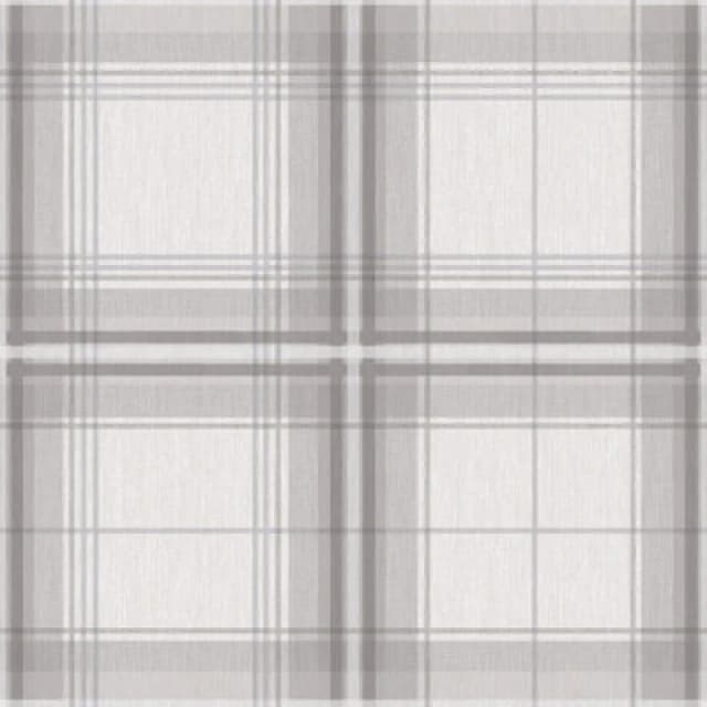 Arthouse Woven Check Wallpaper Grey