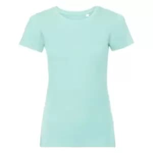 Russell Womens/Ladies Organic Short-Sleeved T-Shirt (M) (Aqua Blue)