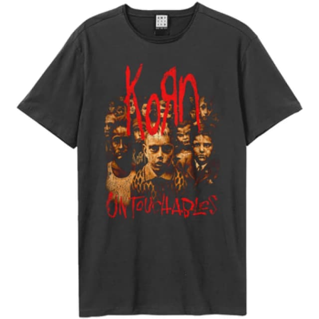 Amplified Amplified Men Untouchables Korn T-Shirt in Charcoal Size: X-Small Charcoal XS Male 5063574715287