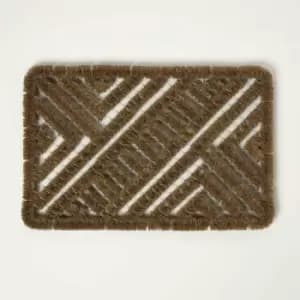 Homescapes - Boot Scraper Wire & Coir Doormat 60 x 40cm - Brown