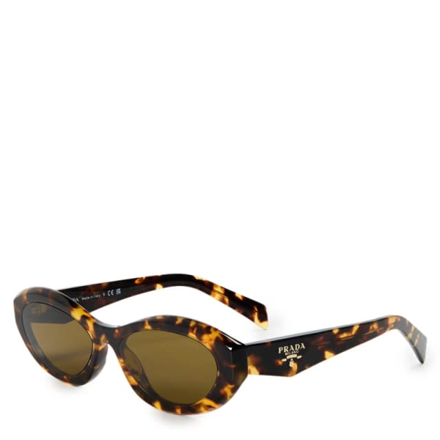 Prada Womens Oval Sunglasses Honey Tortoise female One Size