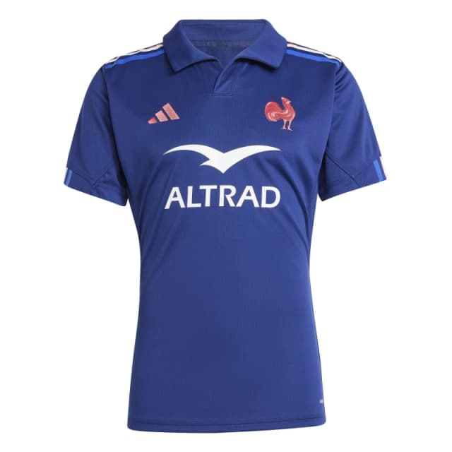 adidas France Rugby Home Performance Shirt 2024 Adults - Blue Blue S
