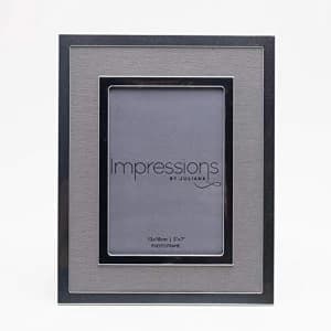 5" x 7" - Silver Plated Photo Frame with Grey Linen Insert