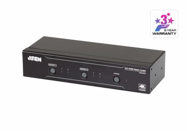Aten ATEN VM0202H KVM switch Rack mounting Black VM0202H
