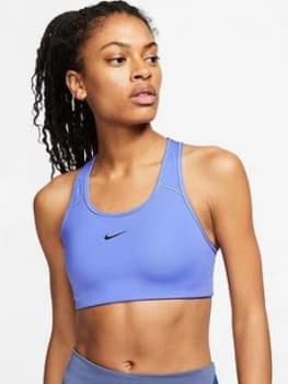 Nike Medium Support Swoosh Padded Sports Bra - Lilac