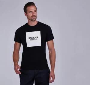 Barbour International Mens Block T-Shirt - Black - L