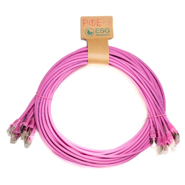 Cablenet Cablenet 2m Cat6a RJ45 Pink S/FTP LSOH 26AWG Snagless Booted Patch Lead (PK 10) 65-0020P